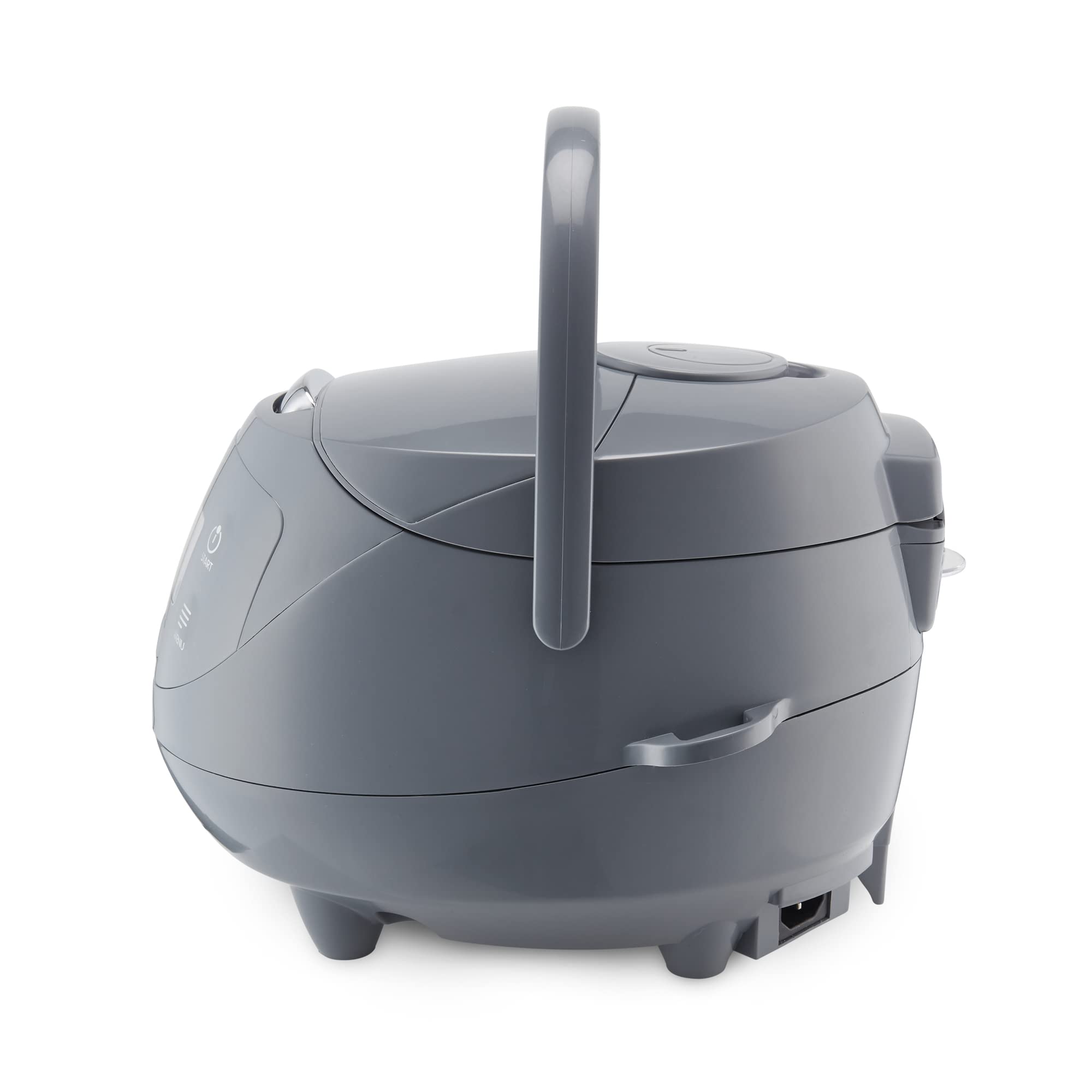 Compact 3.5 cup uncooked rice capacity ideal for 1 to 3 people.