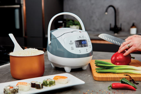 Yum Asia Panda Mini Rice Cooker seven-function versatility for diverse meals.