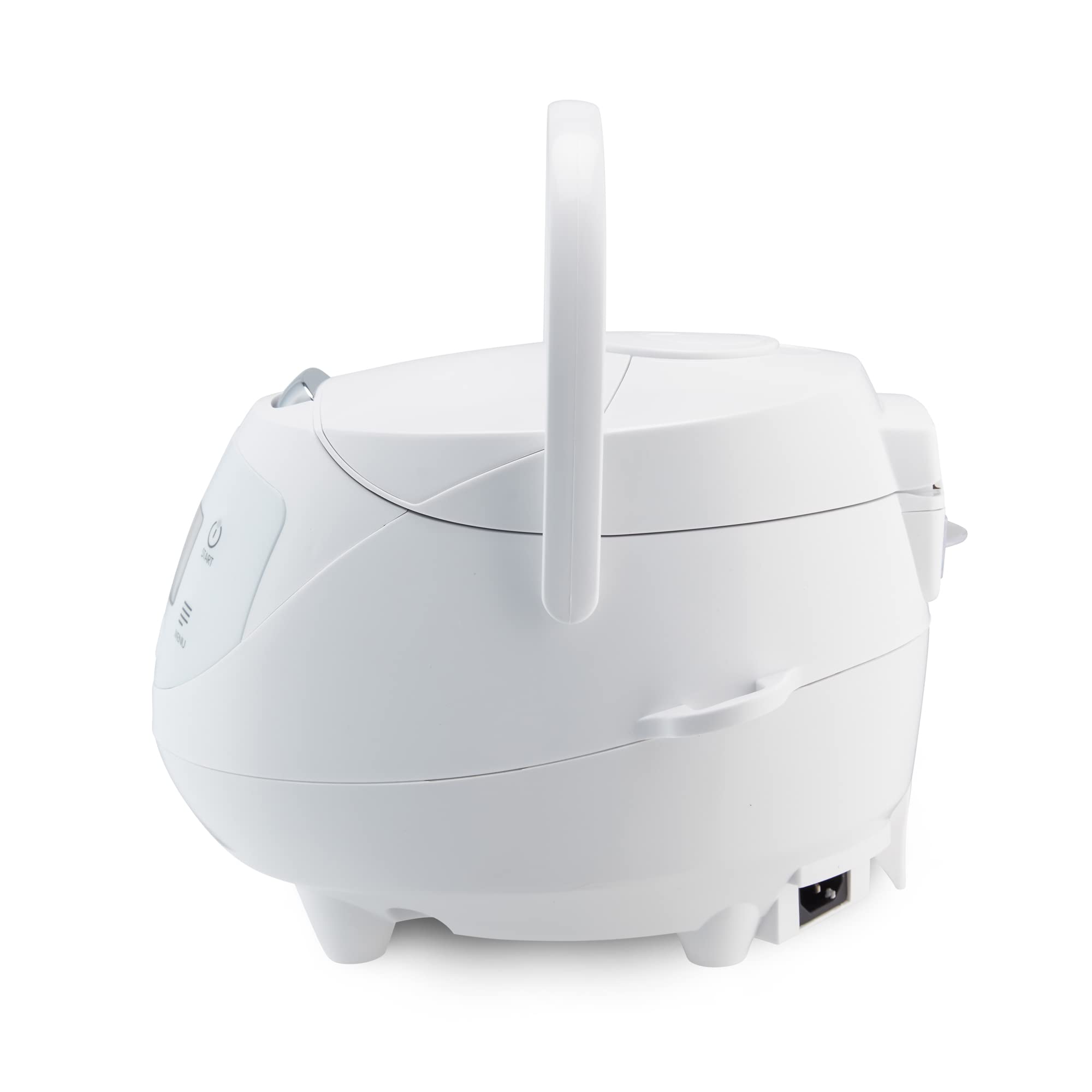 Compact counter setup with detachable power cord for flexible placement