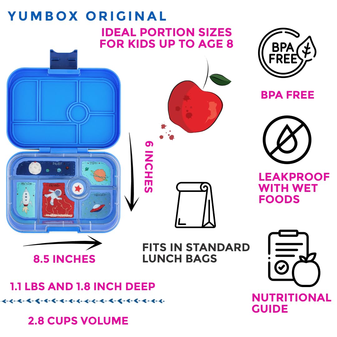 Yumbox Original removable tray simplifies packing and cleaning after meals