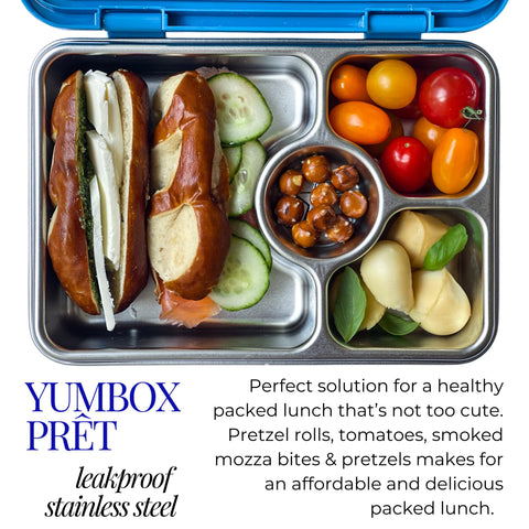 Yumbox Prêt three compartments keep foods separated and organized