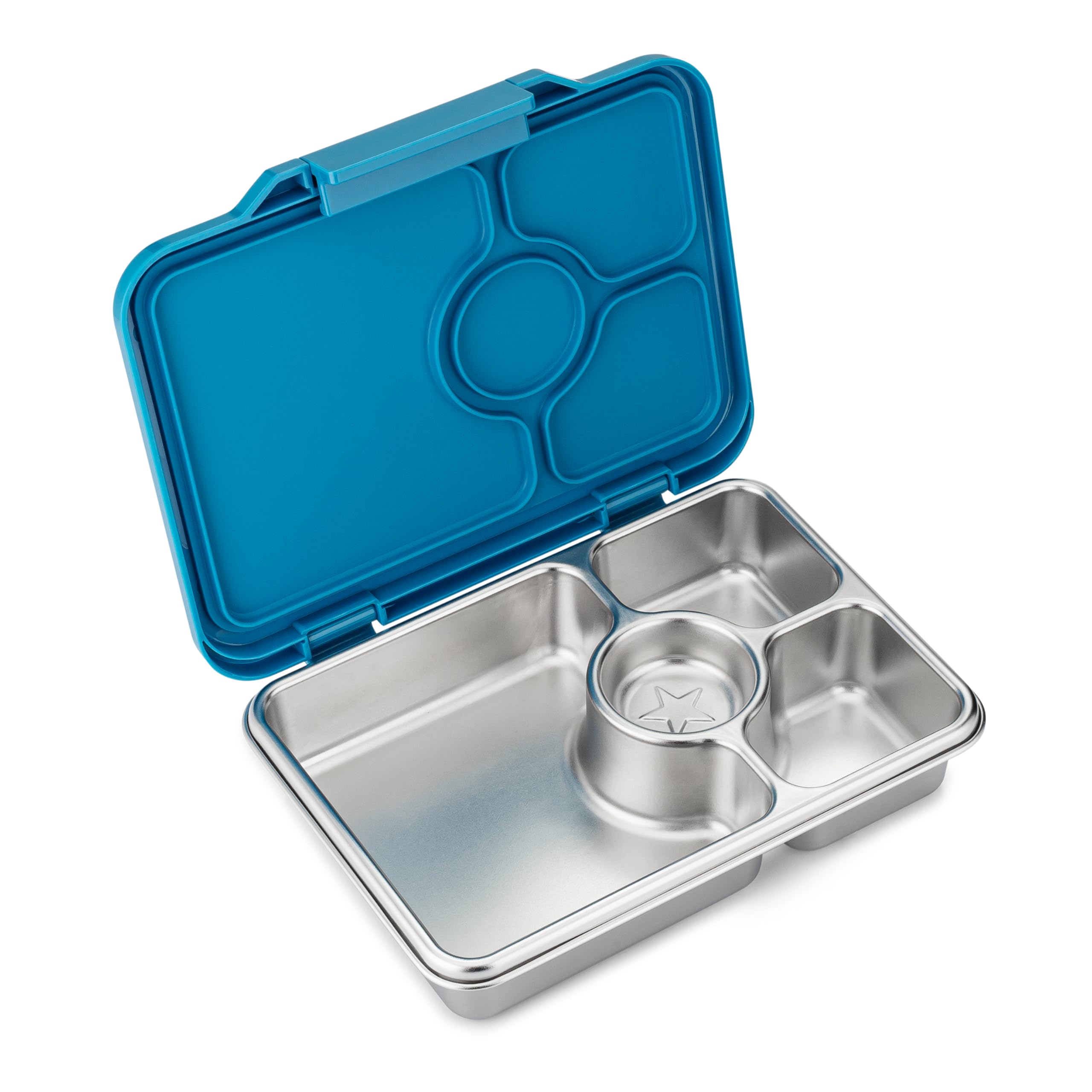 Yumbox Prêt kid-friendly opening for easy independent lunches