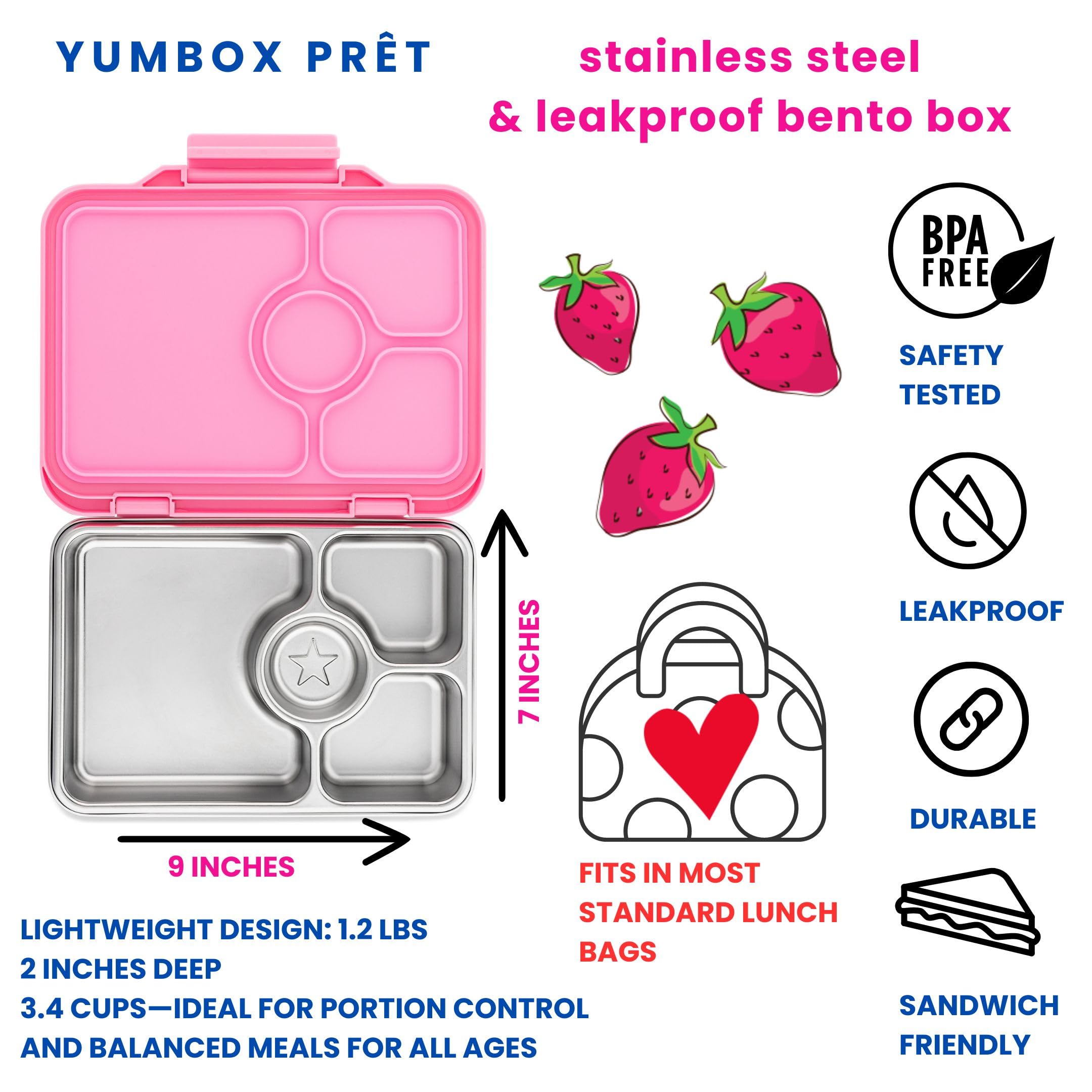 Close-up of leak-resistant seal on Yumbox Prêt, helping keep dips neatly contained.