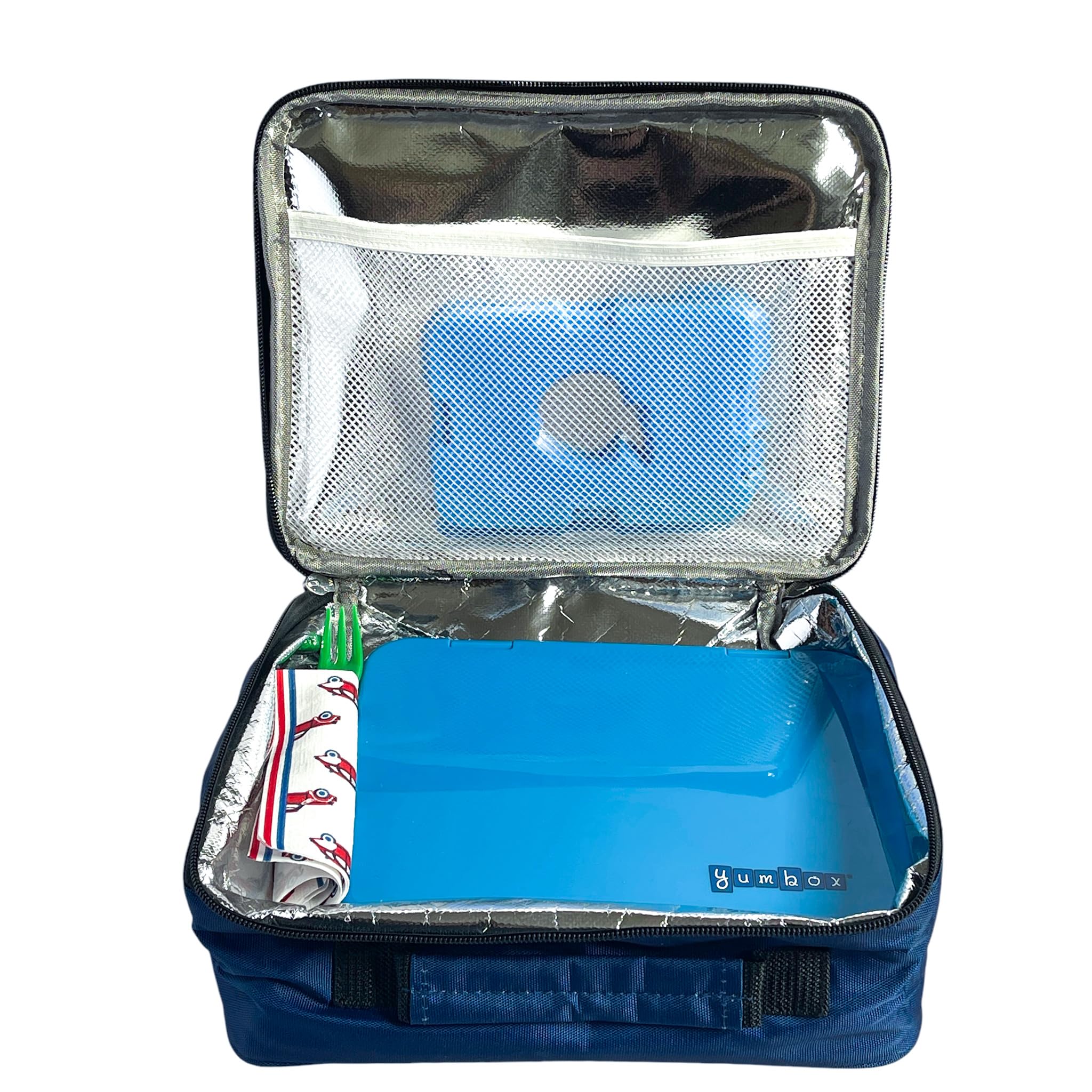 Yumbox Prêt Normandy Blue color adds vibrant lunch gear