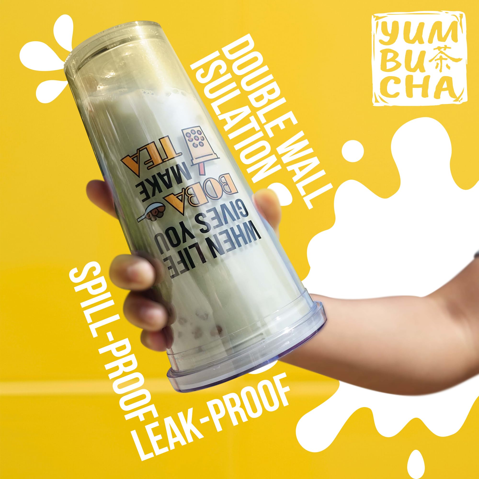 Yumbucha boba cup carrier supports transport of multiple cups.