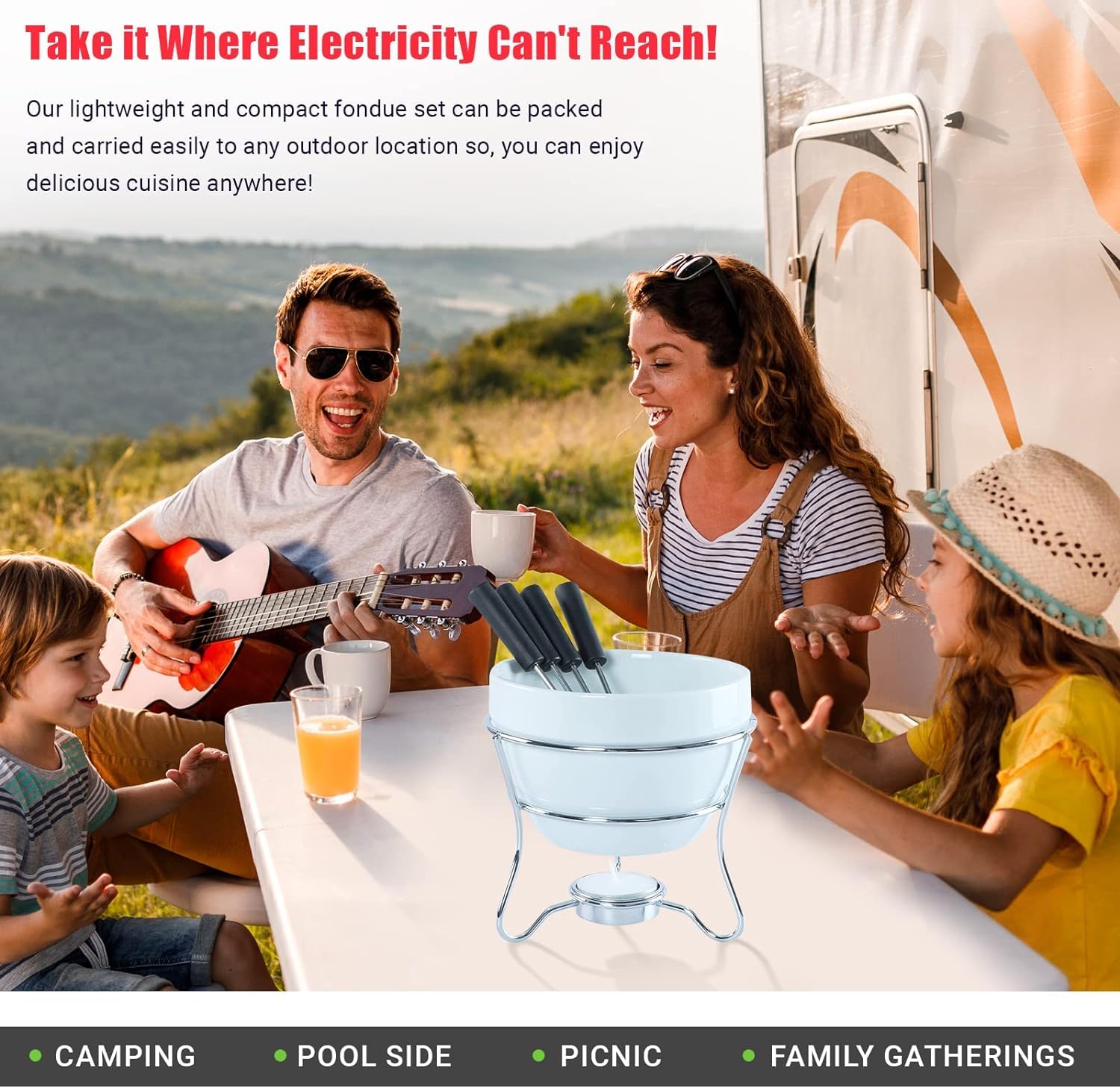 Yumchikel warming stand adds stable support and style.