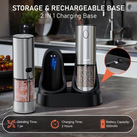 Yumcian grinder with LED light for precise grinding at night.