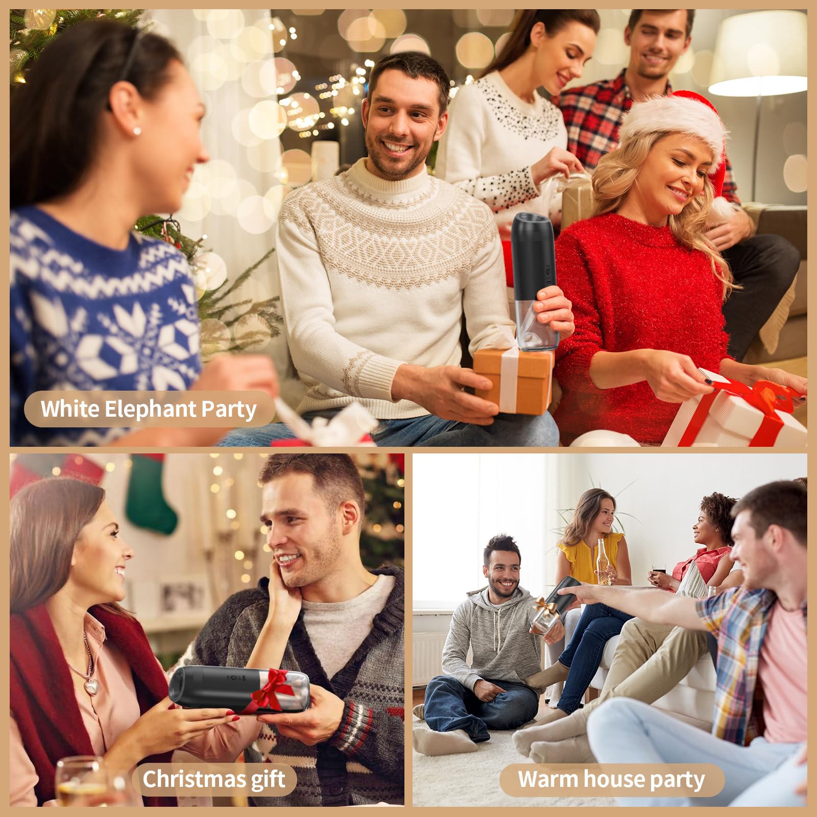 Yumcook gravity grinder set black and white design suits modern countertops