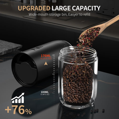 Yumcook gravity grinder large capacity keeps you grinding longer between refills
