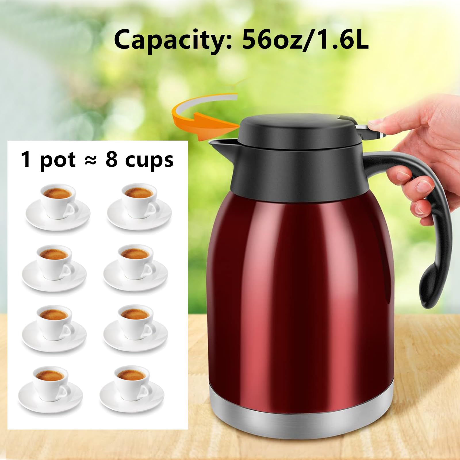 Yummy Sam 304 stainless steel interior and exterior for durability and easy cleaning