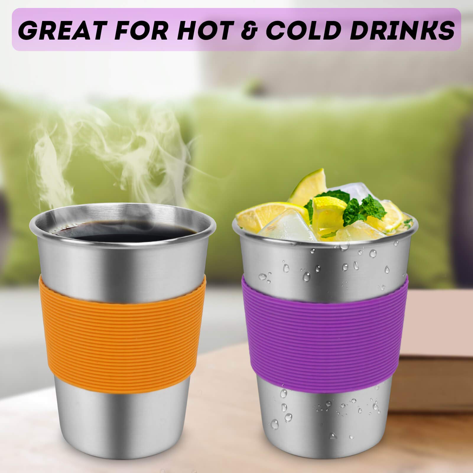 Yummy Sam 5-pack versatile 12oz tumblers for school, travel, or camping