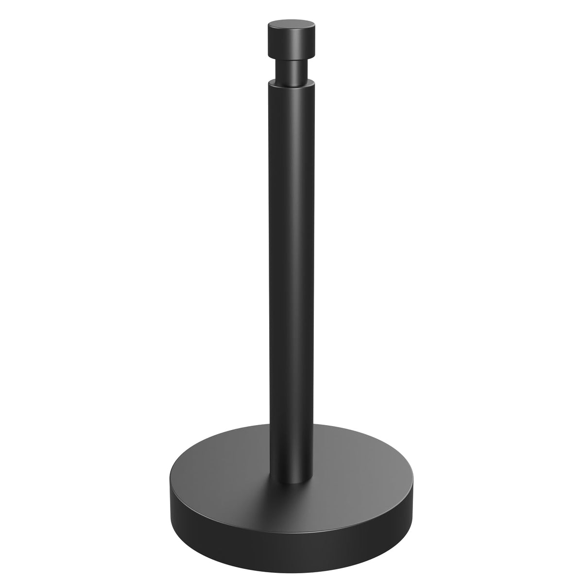 YUMORE Matte Black Paper Towel Holder with weighted base stabilizes counters.