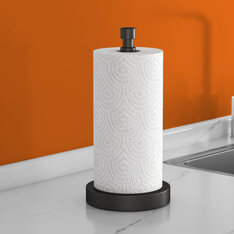 YUMORE paper towel holder one handed tear action for quick use.