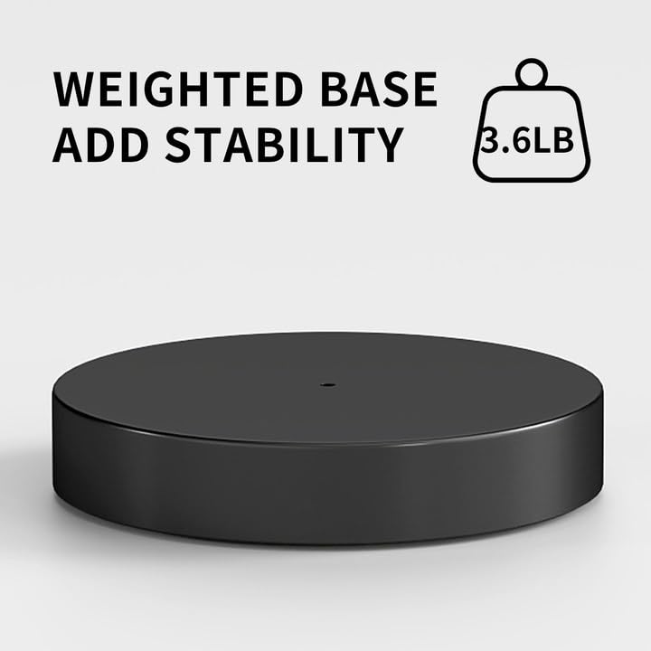 YUMORE weighted base plus non-slip pads protect countertops.