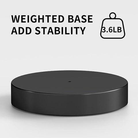 YUMORE weighted base plus non-slip pads protect countertops.