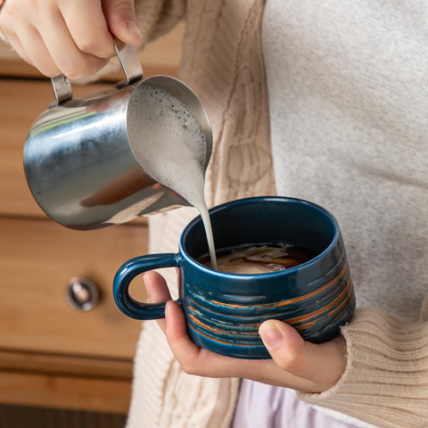 YUN TAO four-color ceramic cups ready for espresso, latte, and more