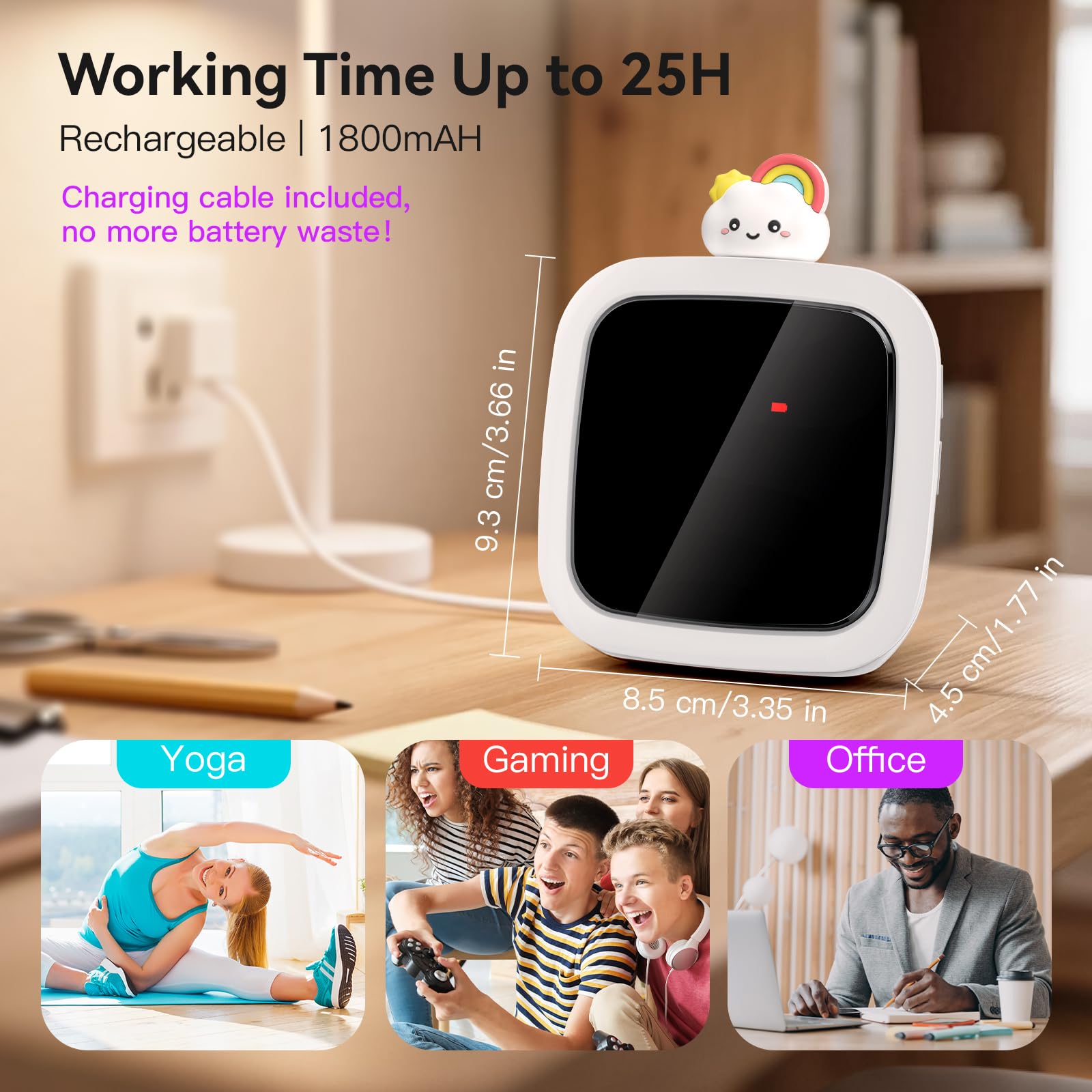 Yunbaoit timer features 19 ringtones and adjustable volumes for customizable alerts