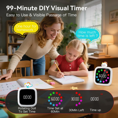 Yunbaoit timer showing color display option for engaging study sessions