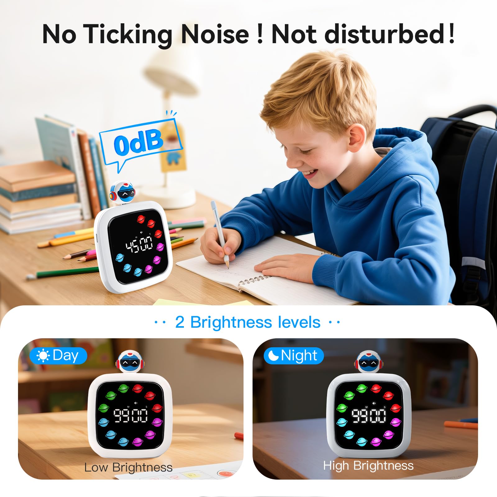 Yunbaoit timer with 19 ringtones offers gentle reminders for tasks.