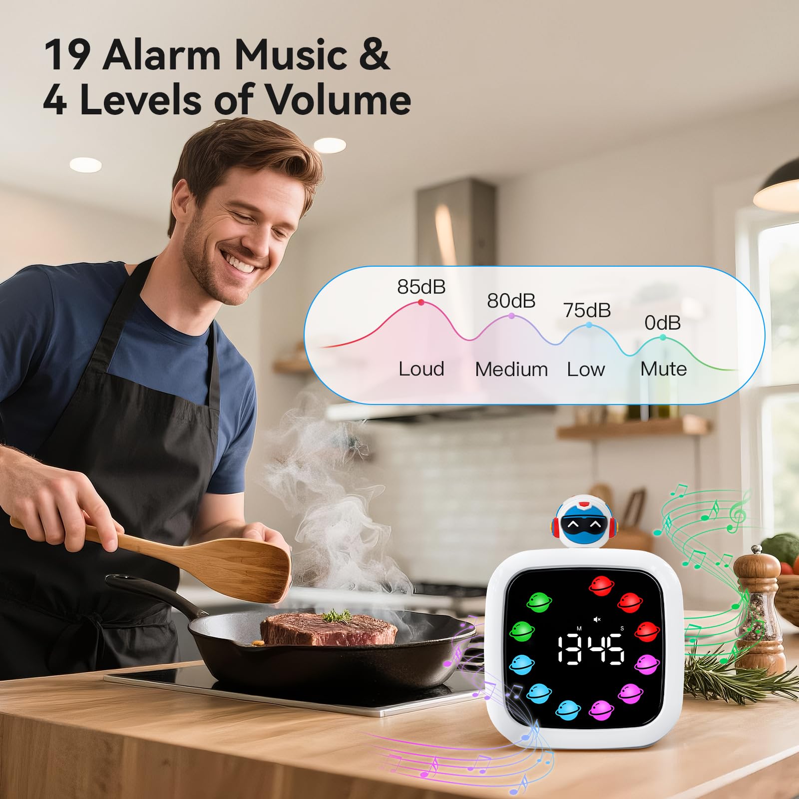 Yunbaoit timer nine color displays brighten routines with visual cues.