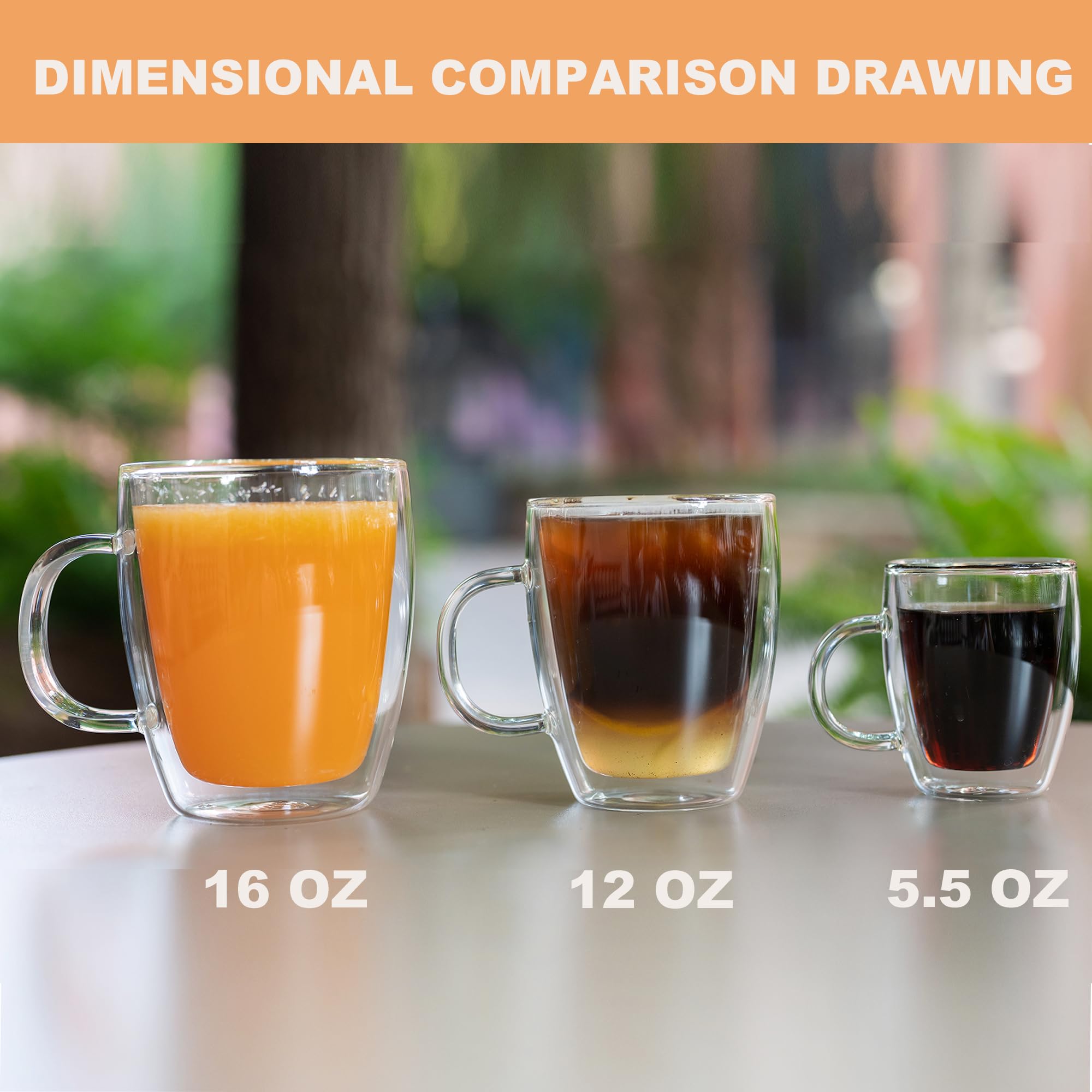 YUNCANG 4-pack mugs ideal for coffee, tea, and juice