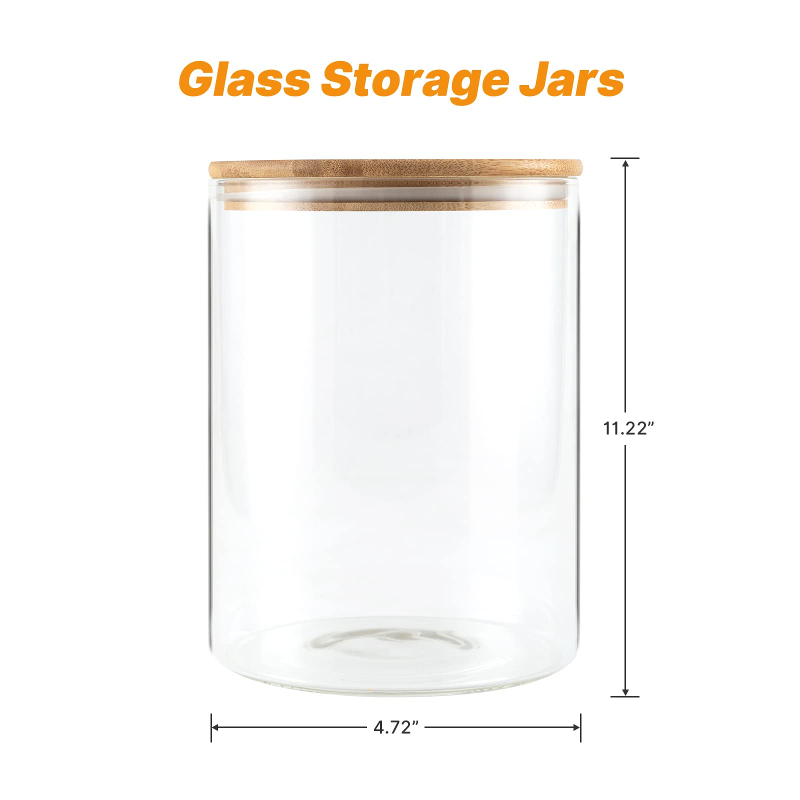 YUNCANG stackable-pantry-canisters show contents at a glance.