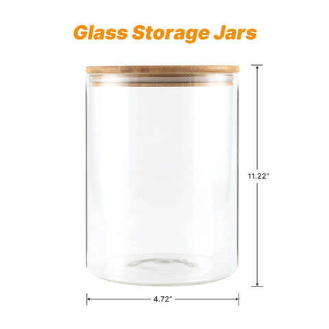 YUNCANG stackable-pantry-canisters show contents at a glance.