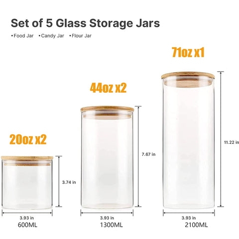 YUNCANG transparent jars keep ingredients visible for quick pantry checks.
