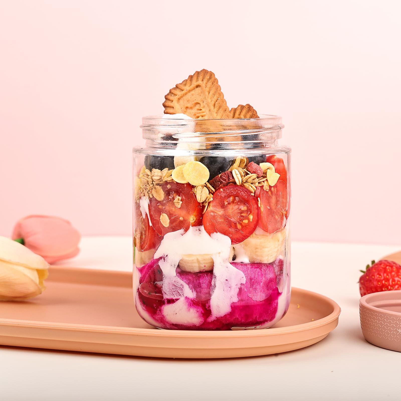 YUNCANG stackable design saves fridge and pantry space during weekly meal prep.