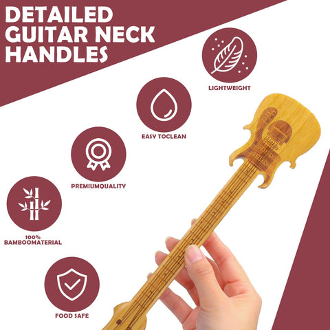 Yungyan guitar-tongs in bamboo, durable tool for turning and serving