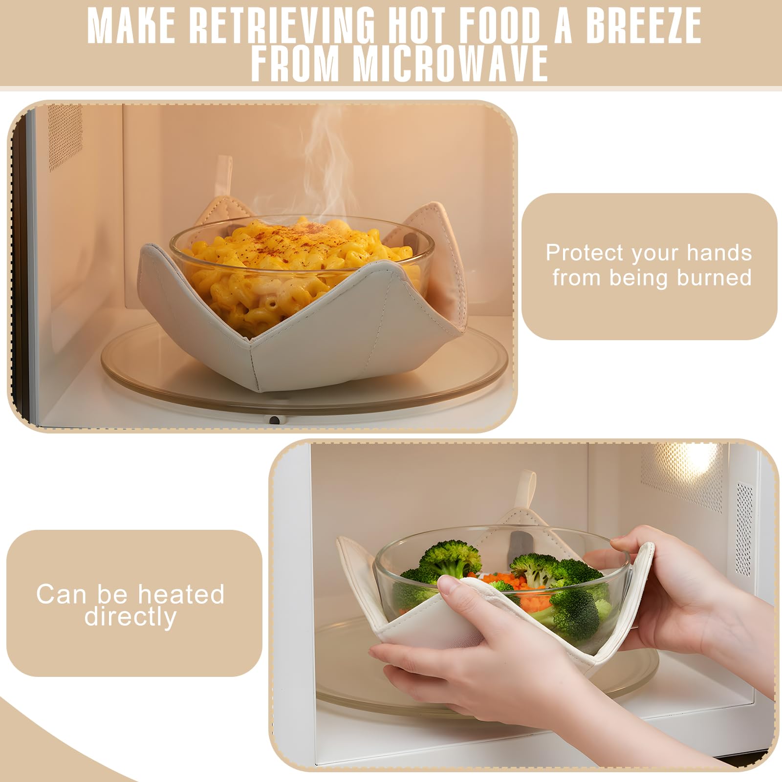 Heat insulation in use, keeping bowls comfortable to handle.