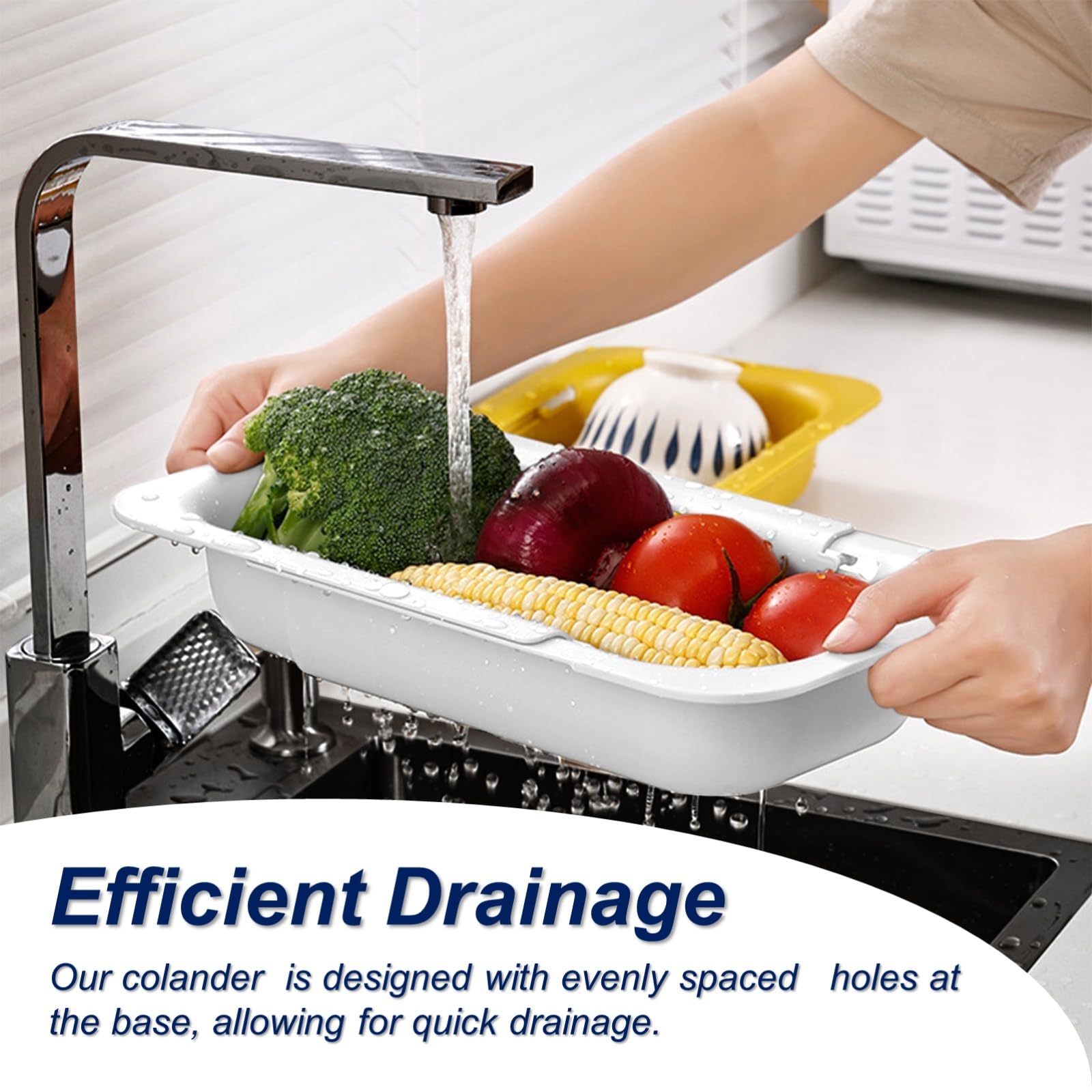 YUNKWONG large-capacity 5-quart basket holds vegetables and pasta