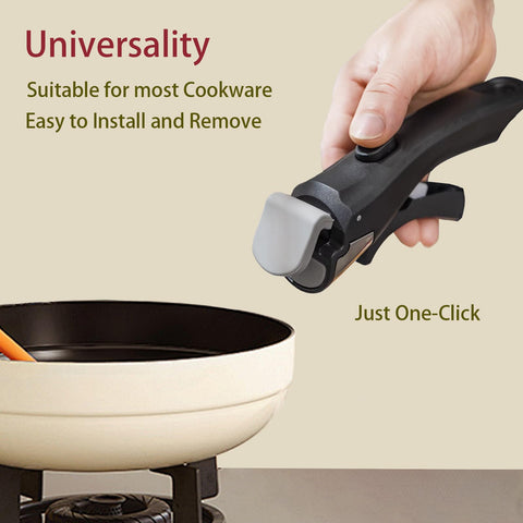 Yunlnny detachable pot handle installs easily for safe, mess-free cooking.