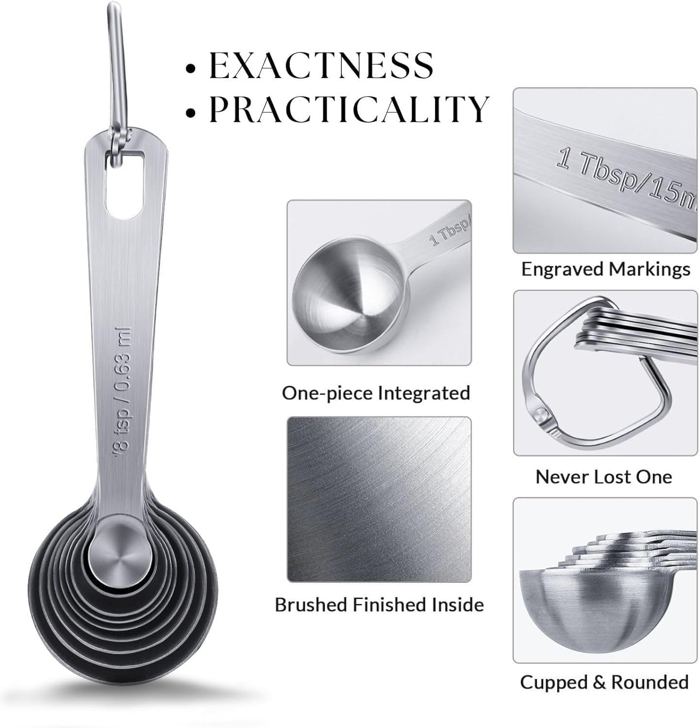 Dishwasher safe spoons for easy cleaning after cooking or baking