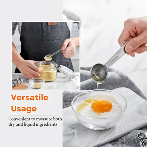 Thick safe handles and polished rims for comfortable measuring