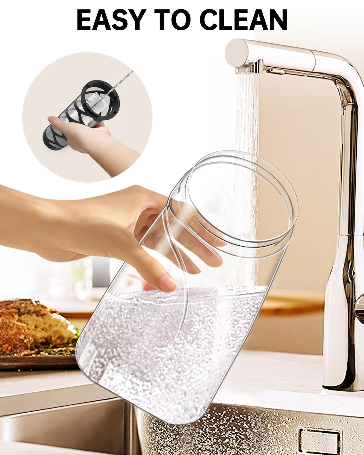 YURICK Tritan BPA-free material delivers sturdiness without cracking.