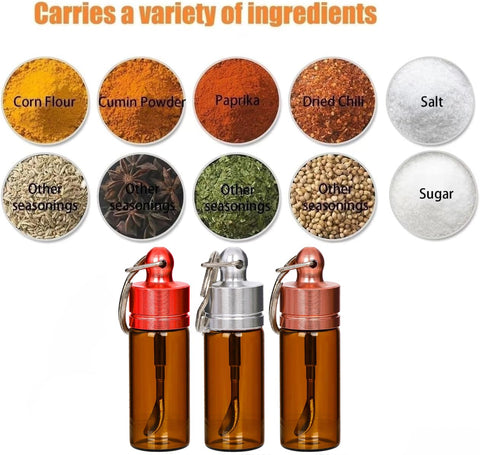 YUSAEAF keychain-attachment glass containers offer quick access on the go.