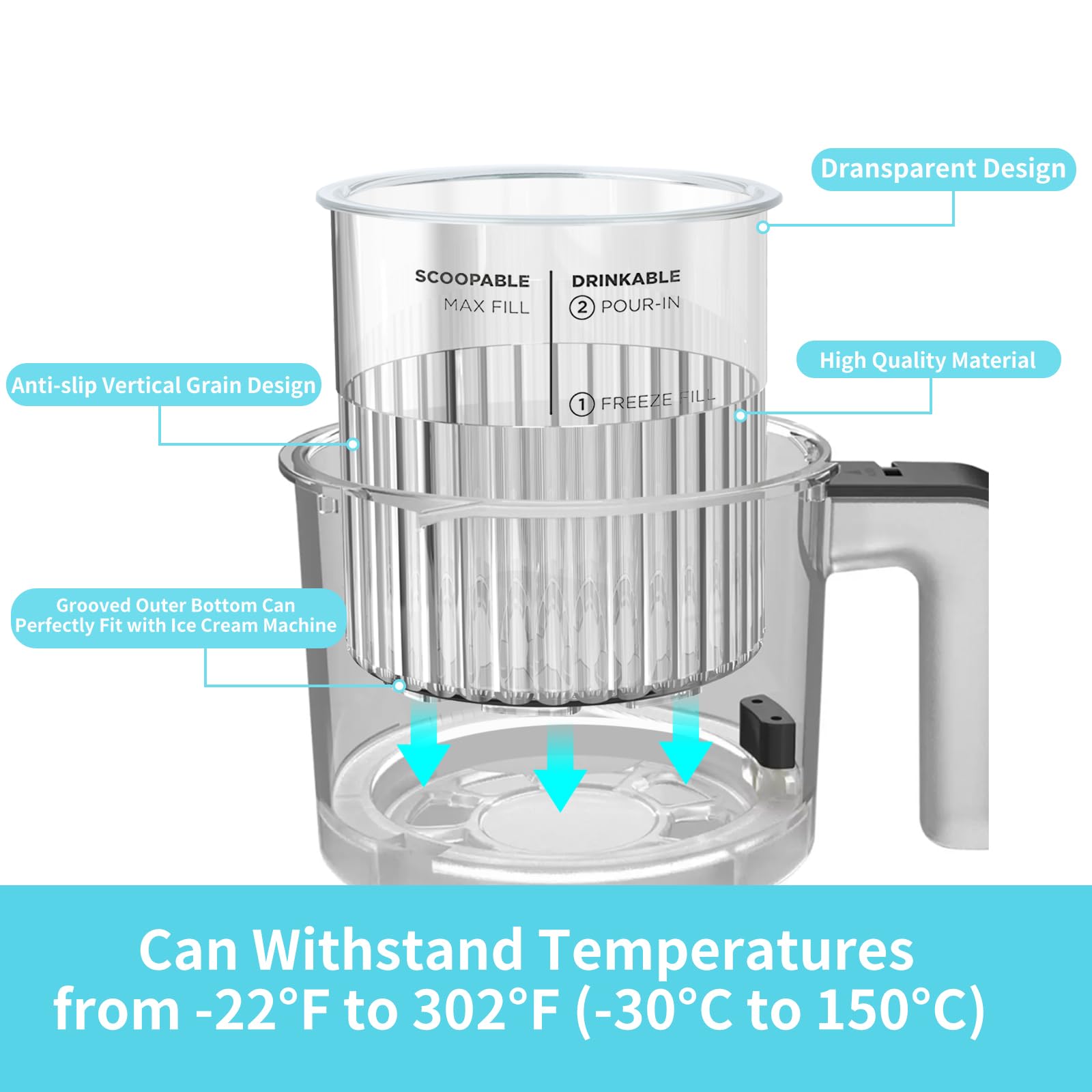 YUSFKJ NC501 pint is dishwasher-safe for easy cleanup
