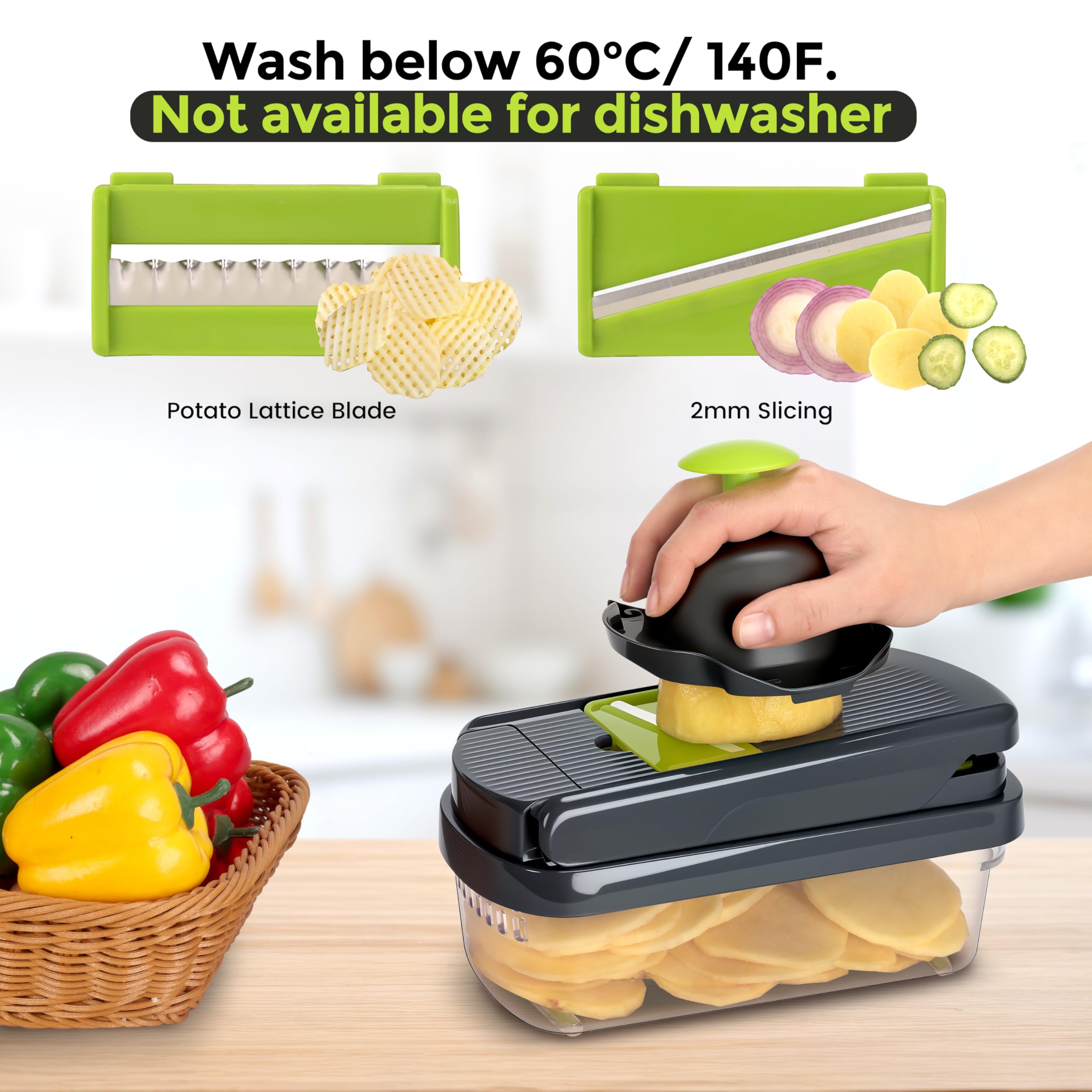 Yusshn cheese grater 4mm for consistent shredding