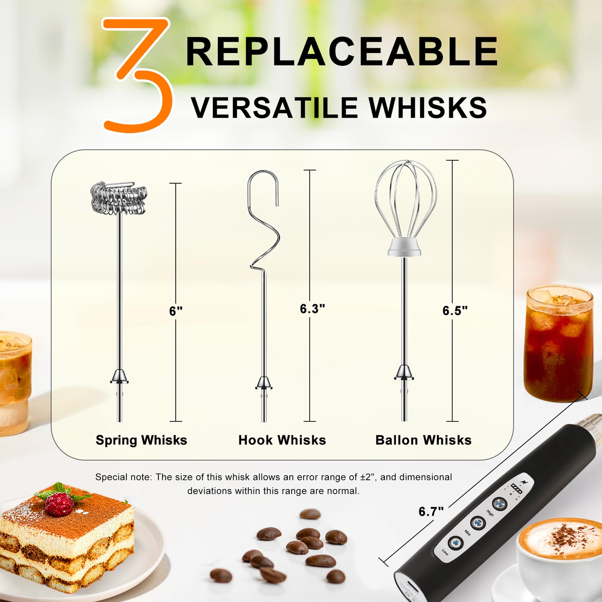 YUSWKO 3-speed control allows precise texture in seconds