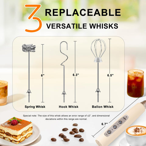 YUSWKO frother foaming milk in cup for café-style foam