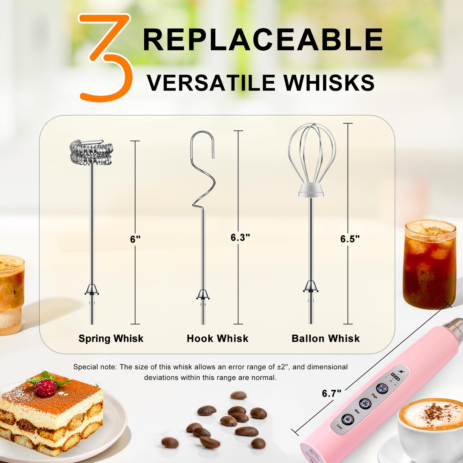 YUSWKO frother creating rich milk foam for latte and cappuccino