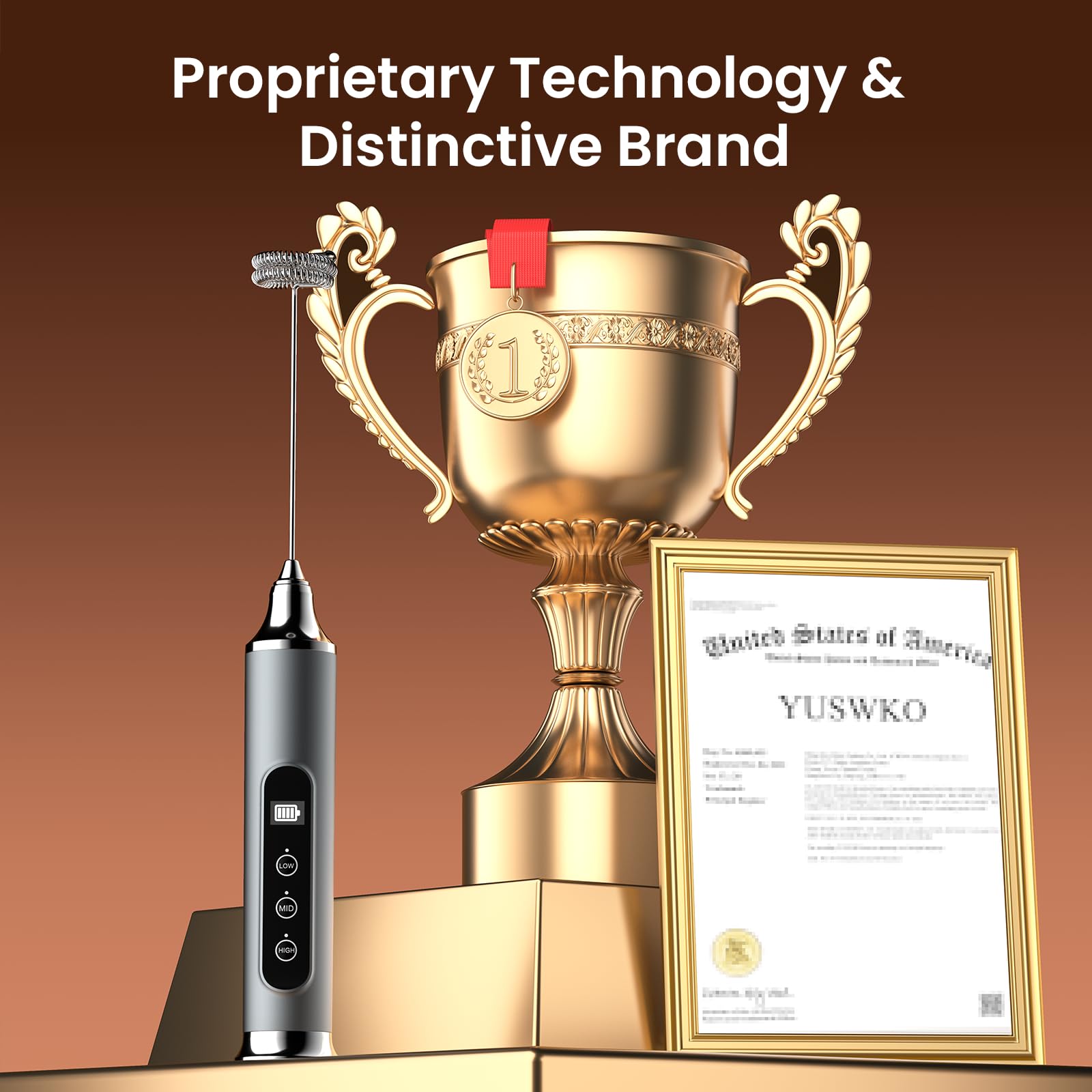 YUSWKO self-cleaning mode creates vortex to remove residue