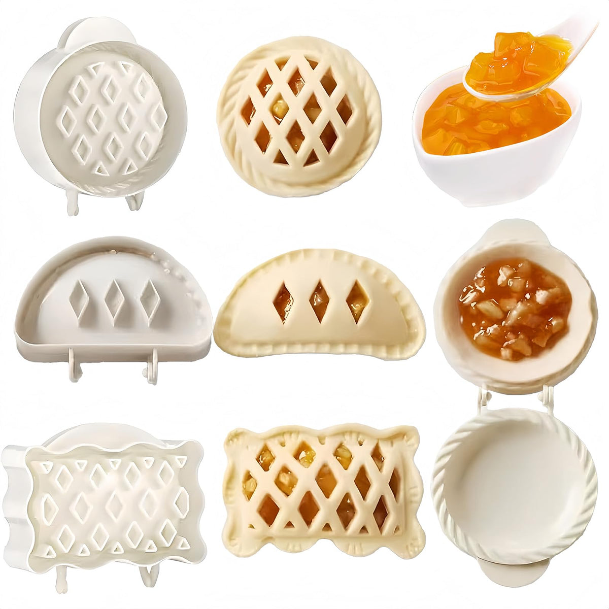 YUZHANGTONG dough presser pocket mold round pie for easy, uniform hand pies.