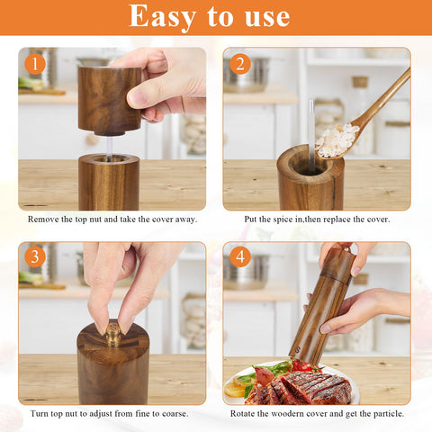 YVake durable acacia wood finish complements modern kitchen decor.