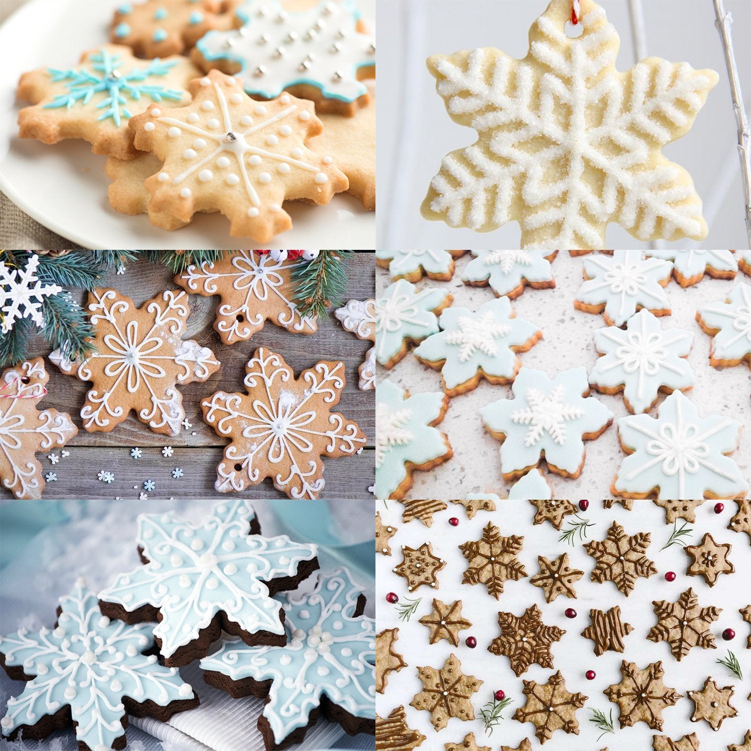Nine sizes of snowflake cutters for precise holiday shapes.