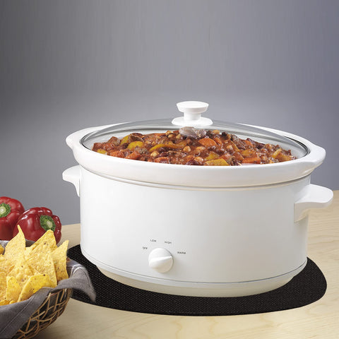 Yxmeiguo oval slow cooker mat fits Crock-Pot and similar brands.