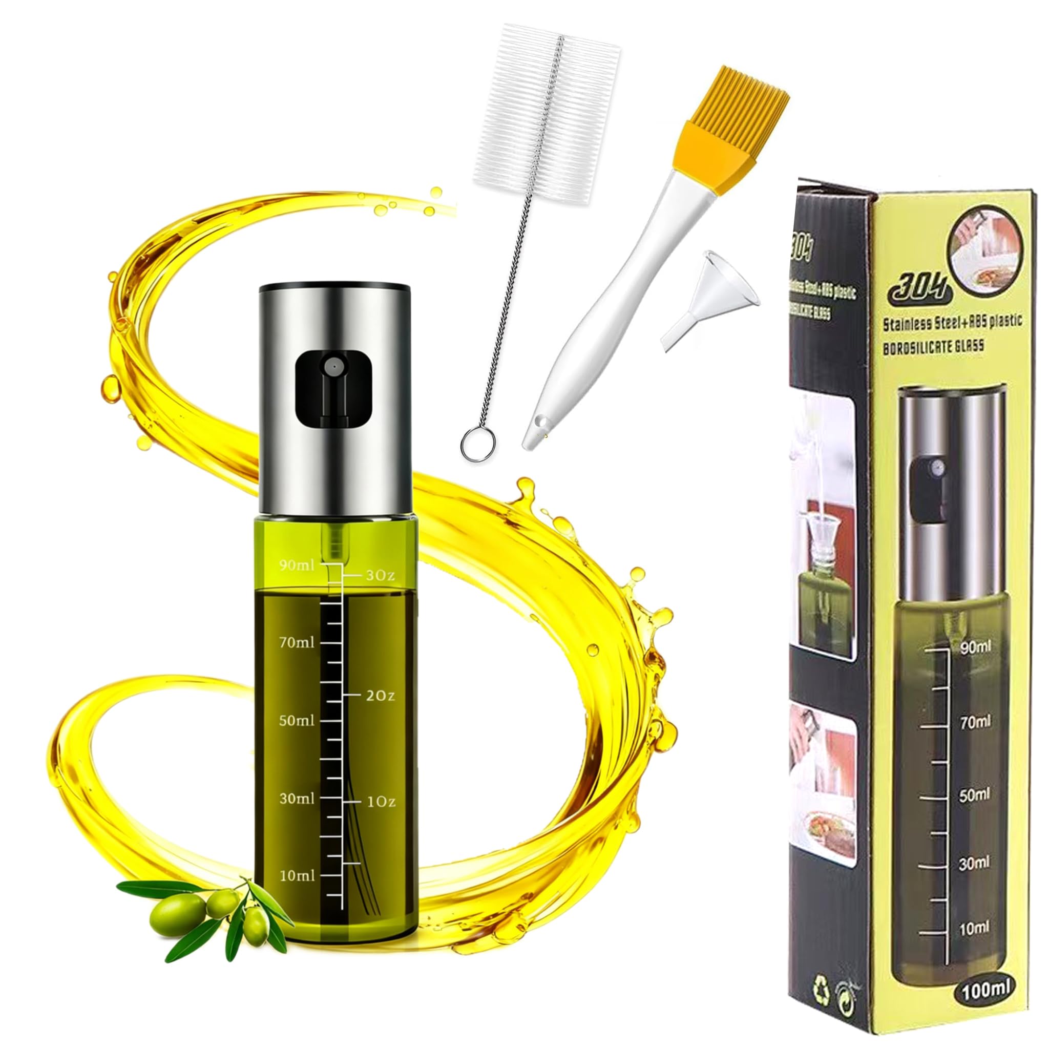 YxoMngHo oil sprayer bottle 100ml with precise mist for even oil distribution.