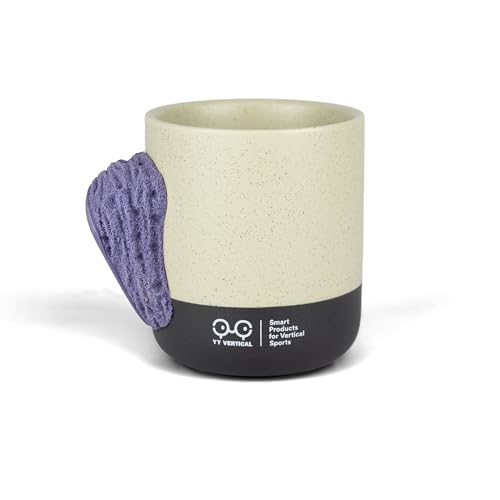 YY Vertical Climbing Mug Evo indoor-model in purple, ideal for daily coffee ritual.