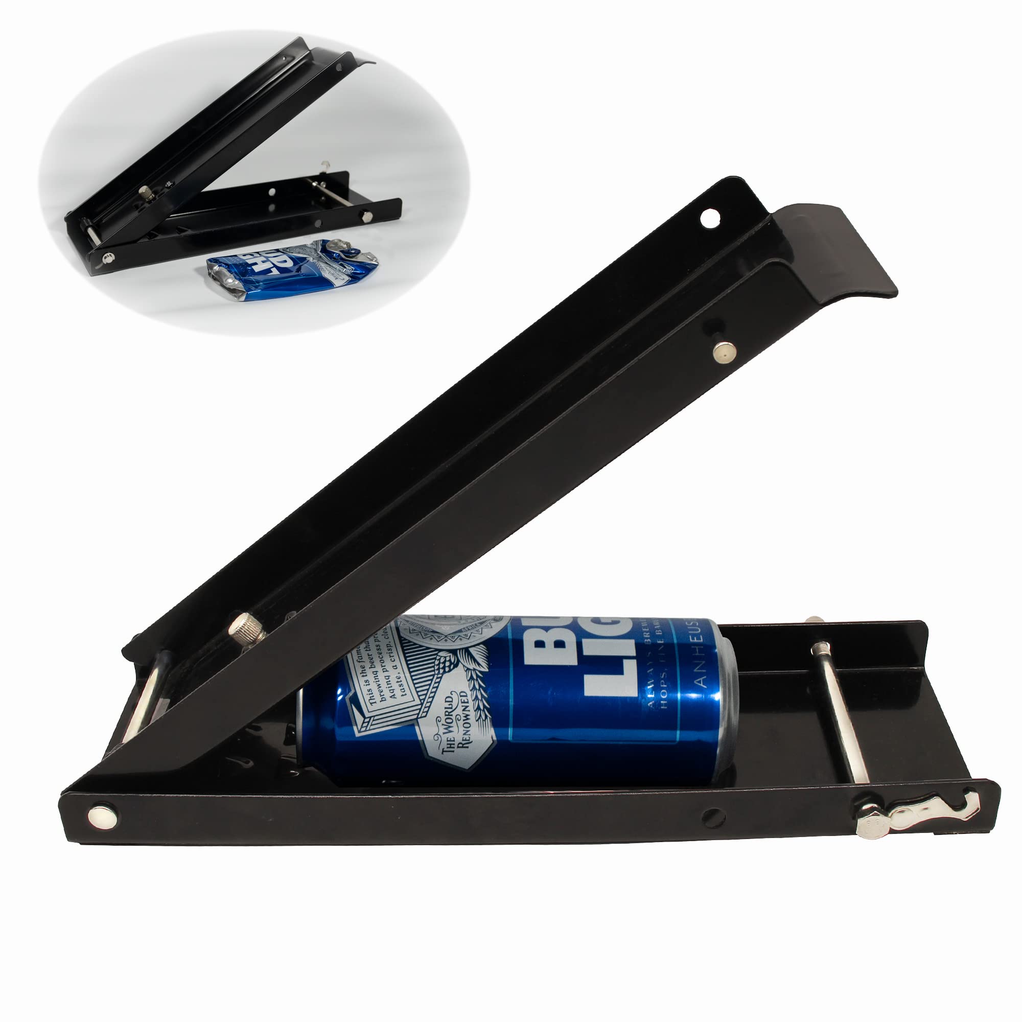 YYDS Can Crusher floor-foot-action enables easy, hands-free can crushing at home